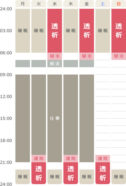 50代女性（企業役員）のスケジュール