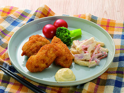 【低たんぱく食おすすめレシピ】「白身魚のフライとマカロニサラダ」公開！